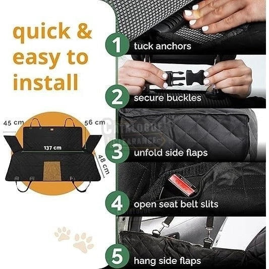 iPuppy 4-in-1 Dog Pets Car Back Seat Cover Protector Waterproof Hammock