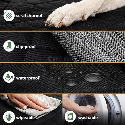 iPuppy 4-in-1 Dog Pets Car Back Seat Cover Protector Waterproof Hammock