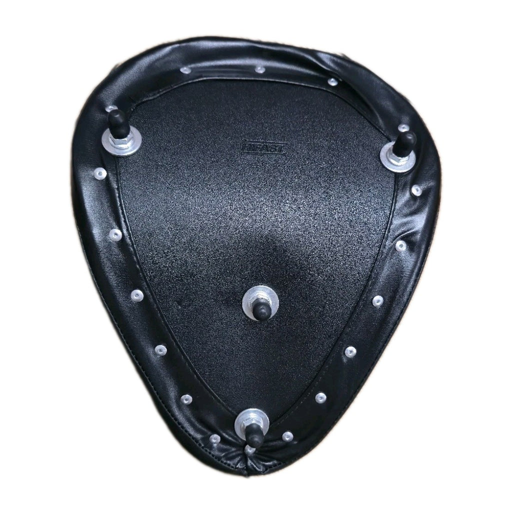 Motorcycle Leather Solo Seat - Black Tuck n Roll New For Motorbike 