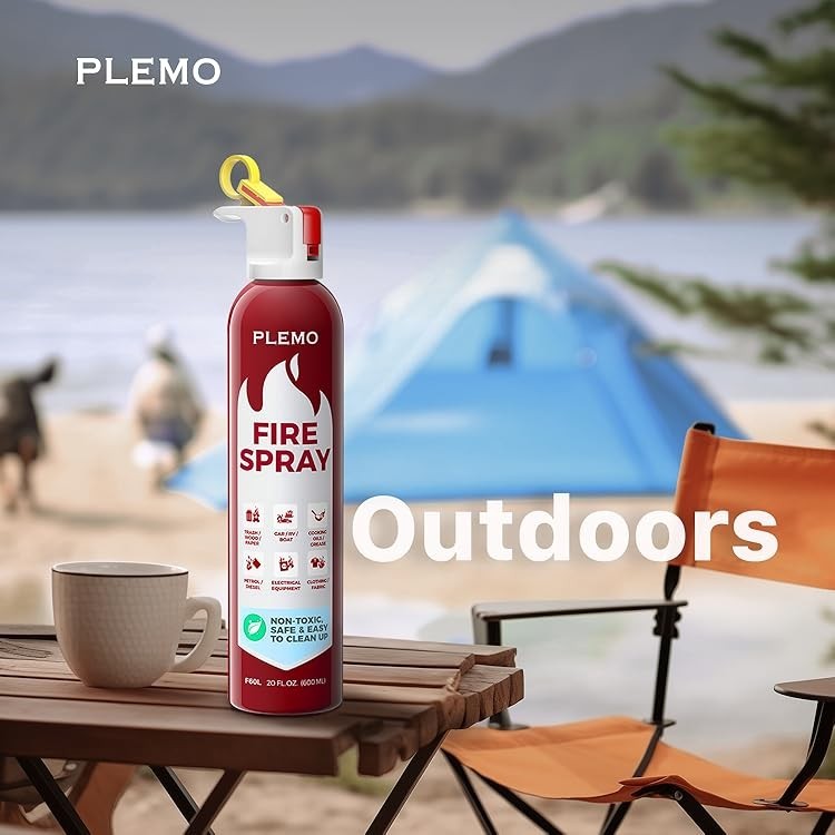 X4 PLEMO Car Fire Stop Extinguisher Spray for Car, Home, Kitchen, Caravan 600ml