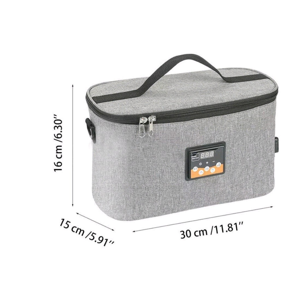 Portable 8L 12V Car Food Heating Bag Warmer Container LCD Digital Temp Display