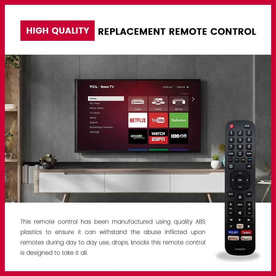 NEW Hisense TV Remote EN2BC27 Replacement for Hisense LED TV with NETFLIX YouTub