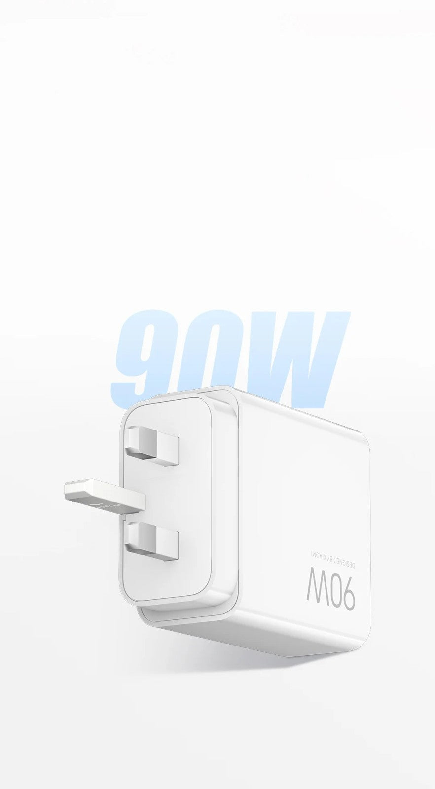 Xiaomi 90W Hyper Charge UK Power Adapter 3-Port For Mobiles,Ipad,Tab & Laptop 