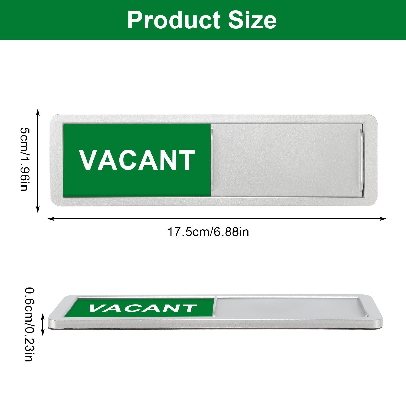 Reversible Sliding Door Sign–Vacant / Engaged Indicator,Privacy Bathroom Toilets