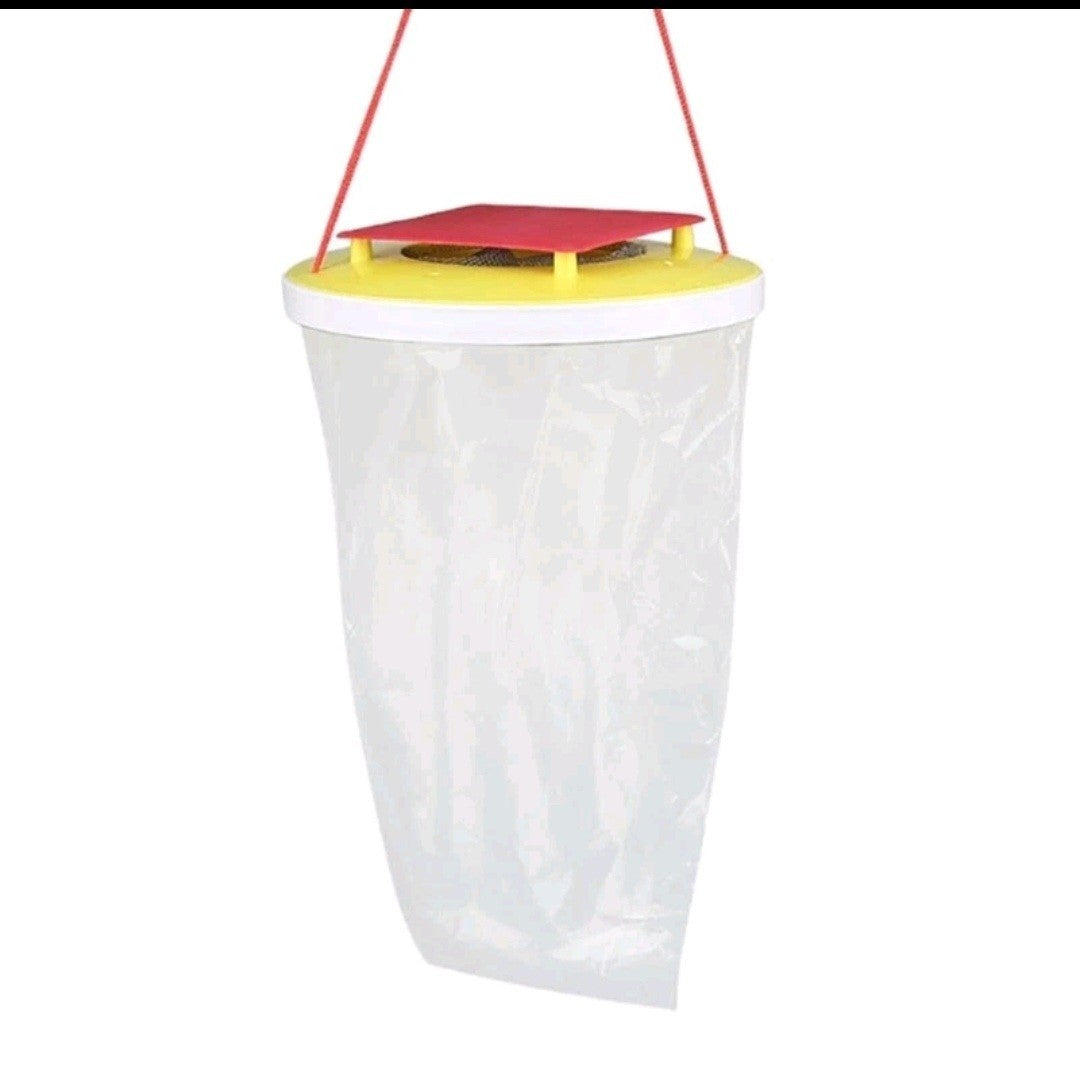 Red Top Fly Trap Bag Catcher 20,000 Flies Insects Pest Control Killer Bait UK.