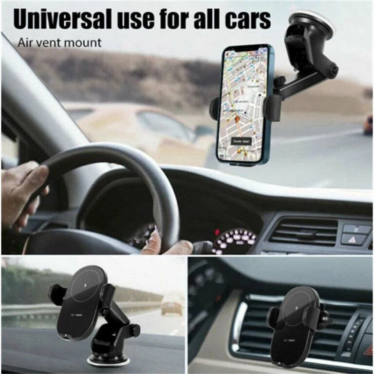 Wireless Car Charger Mount 10W  Automatic Clamping Phone Holder  2-in-1