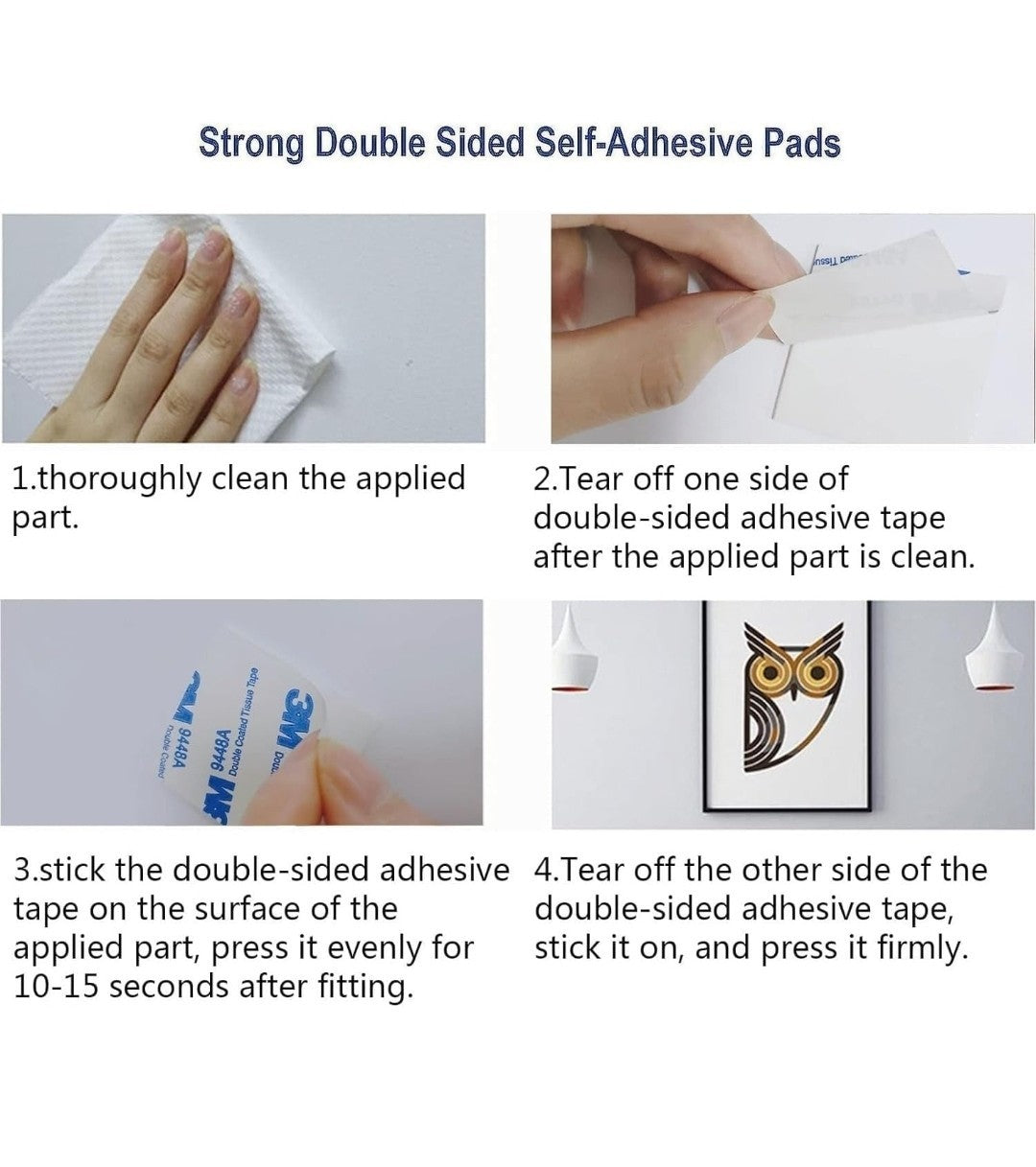 3M Double-Sided VHB Foam Sticky Pads Round, Strong Adhesive Mounting, Pack of X8