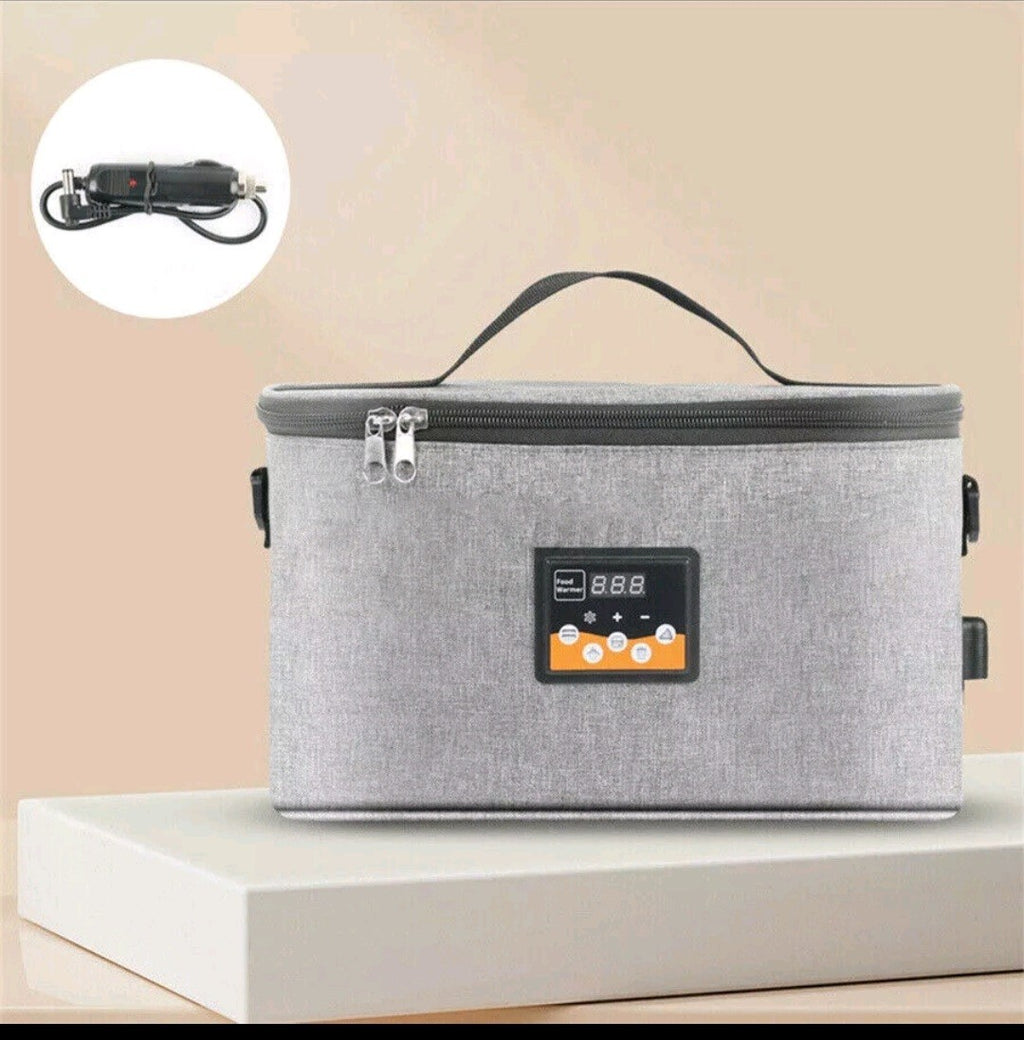 Portable 8L 12V Car Food Heating Bag Warmer Container LCD Digital Temp Display