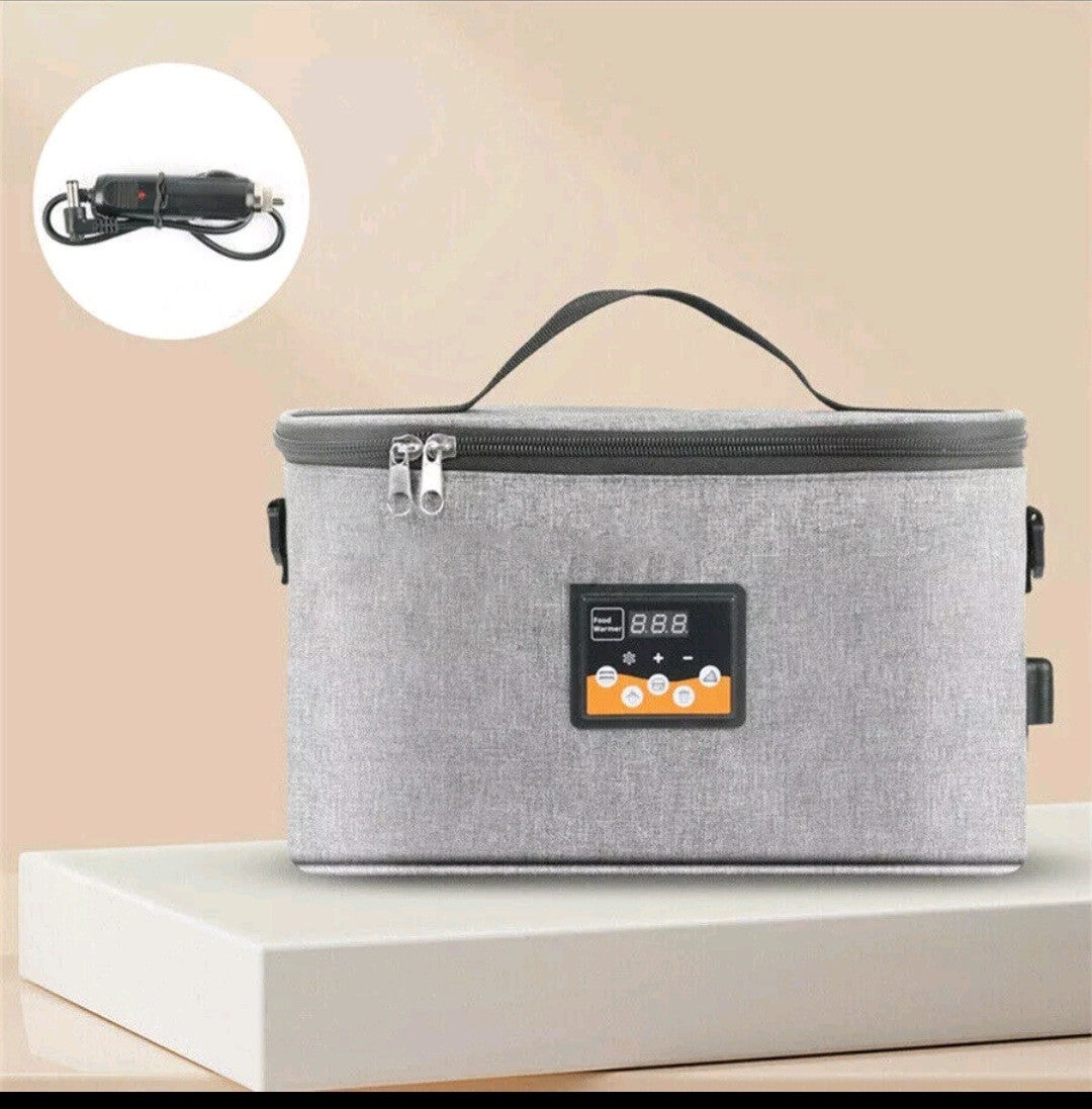 Portable 8L 12V Car Food Heating Bag Warmer Container LCD Digital Temp Display