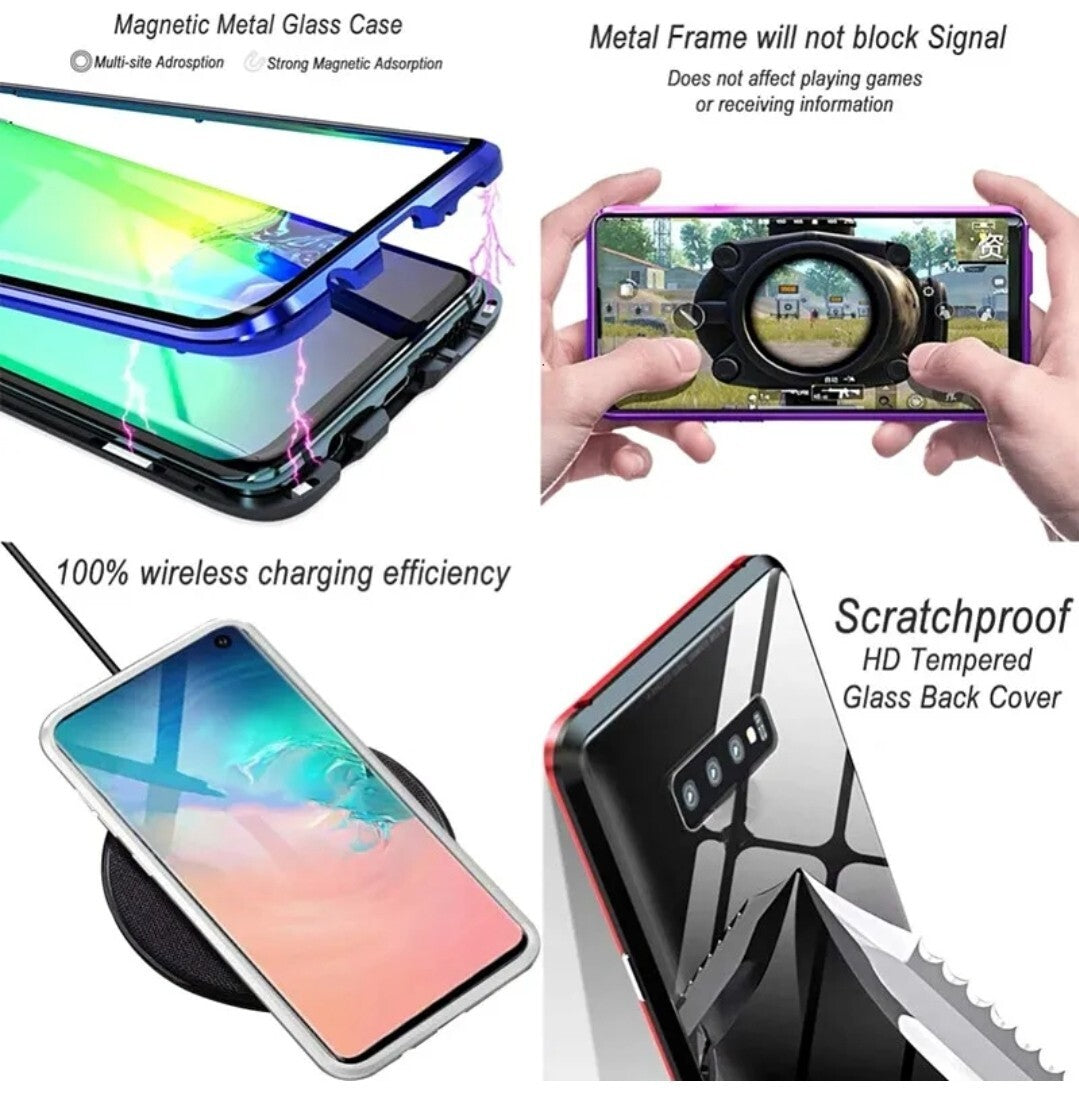 360 Full Body Magnetic Aluminium Case Cover For Samsung Galaxy Note 20 In Teal