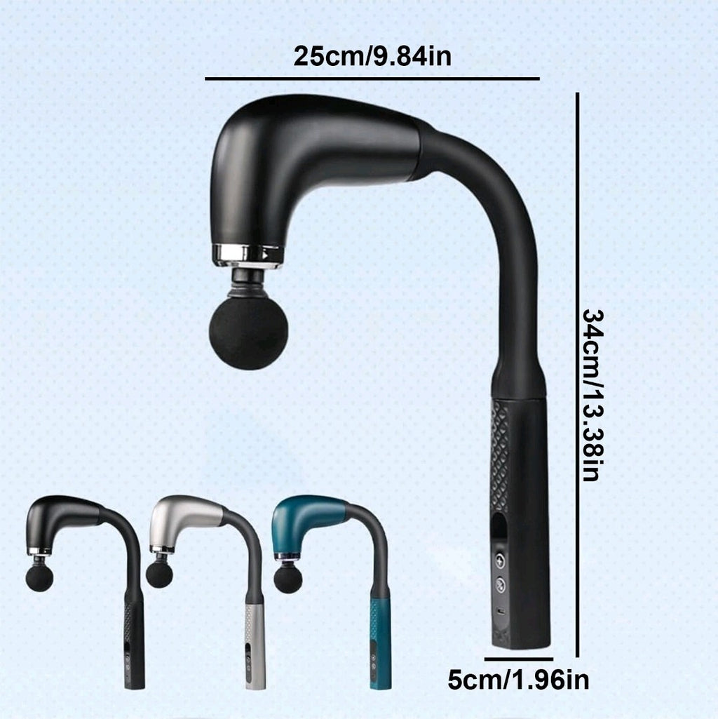 Massage Gun with Extended Handle – Deep Tissue Percussion Back & Neck Massager