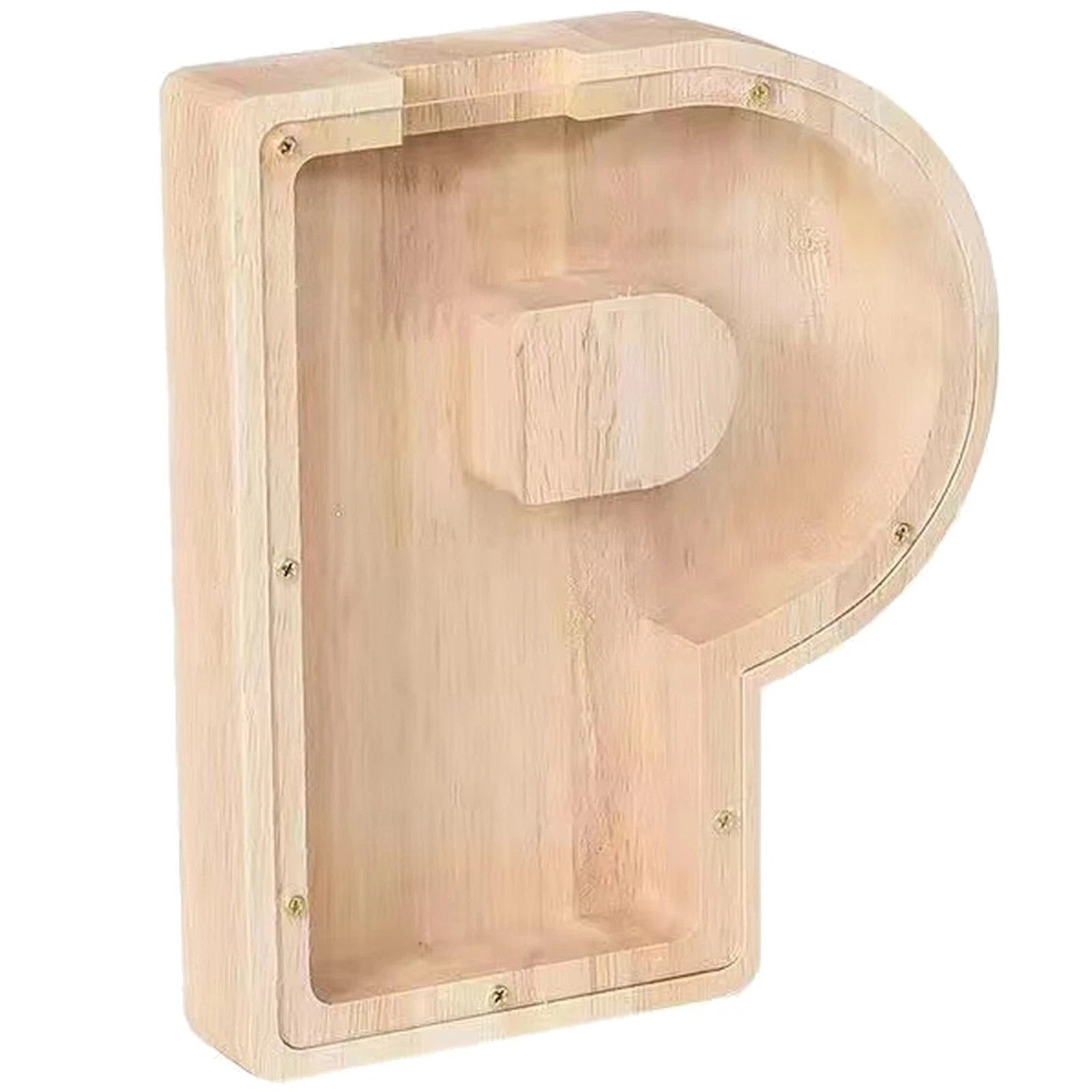 Wooden Letter Money Box A-Z - Standing Letters & Symbols Coin Saving Boxes