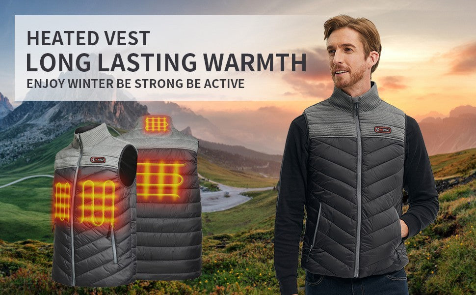 ProSmart Heated Vest Polar Fleece Lightweight Waistcoat with USB Battery Pack