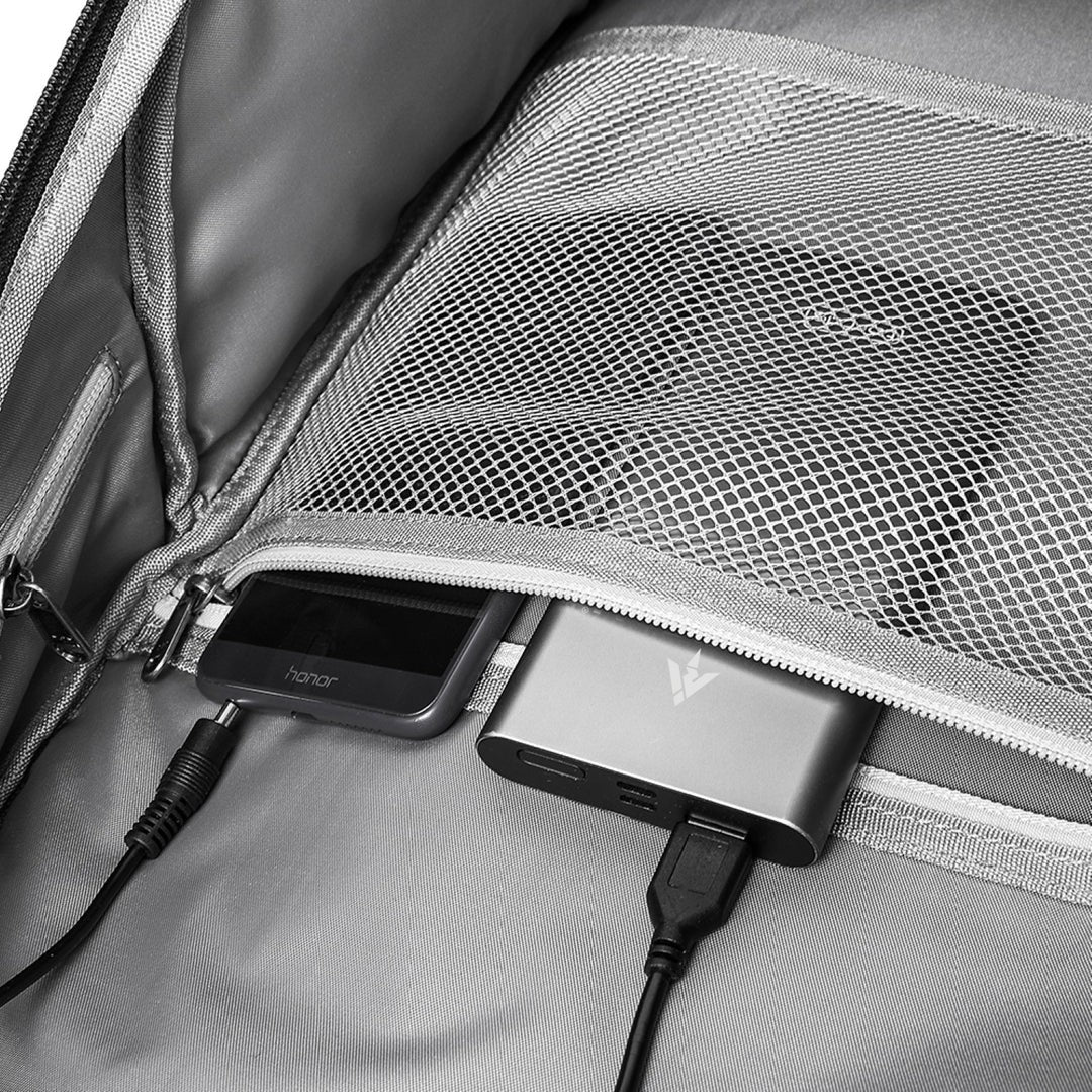 New Riseicon Liberty 1 Grey - Anti theft USB charging waterproof laptop backpack