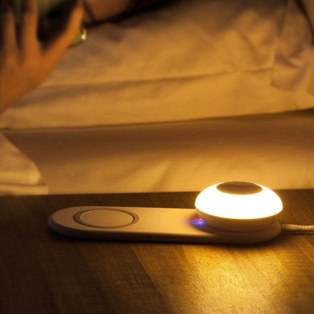 Link2Home Portable Wireless Smart Phone Fast Charging Station with Night Light