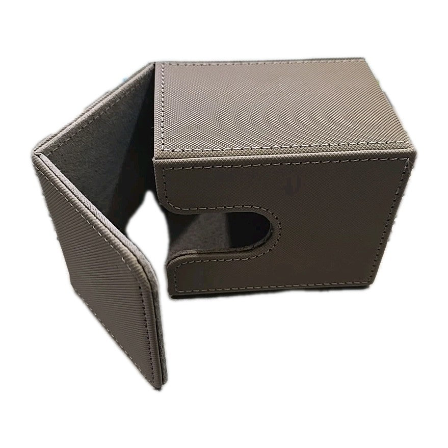 Premium Deck Boxes Card Holder - Strong Magnetic Clips - Single Grey 