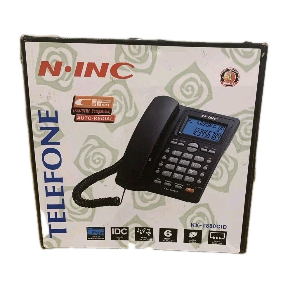 Wired Telephone with Caller ID & Loudspeaker–Fast Dialling,Mute,Redial,Office 