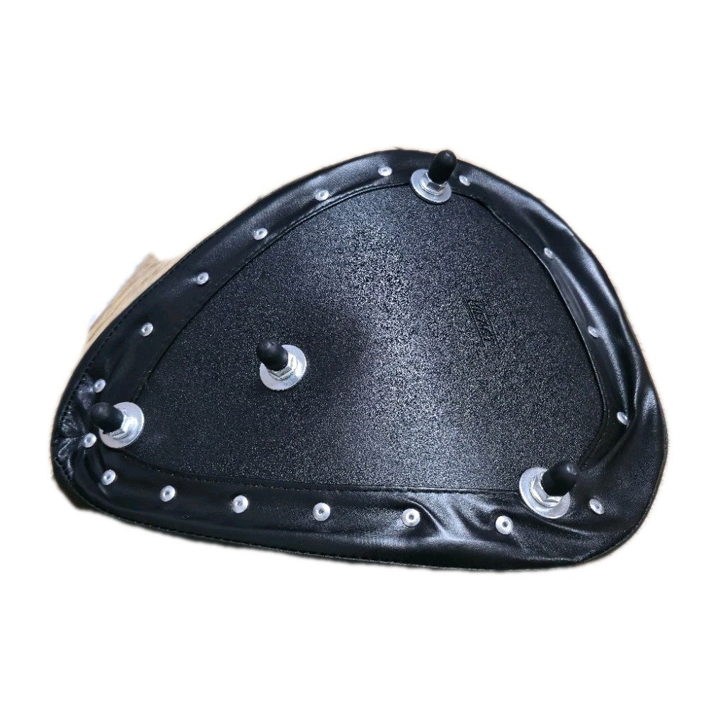 Motorcycle Leather Solo Seat - Black Tuck n Roll New For Motorbike 