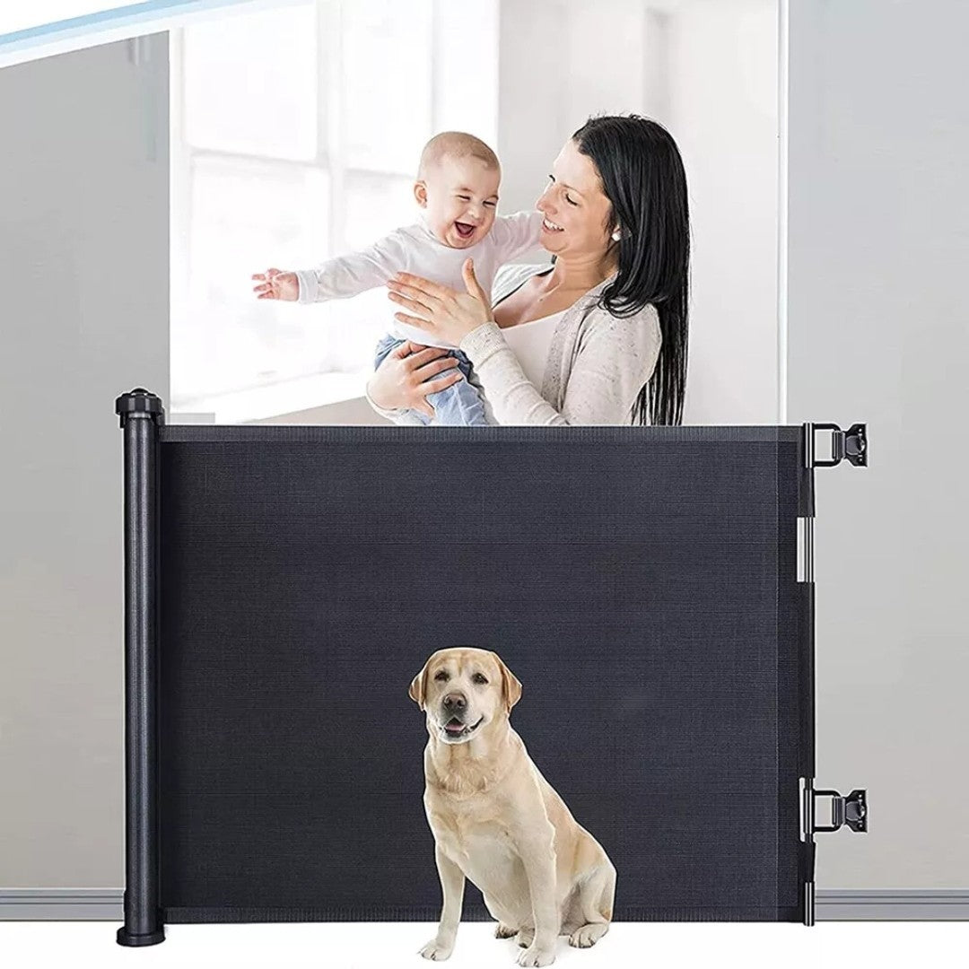 Retractable Pet Dog Gate Safety Guard Folding Baby Toddler Stair Isolation 180cm