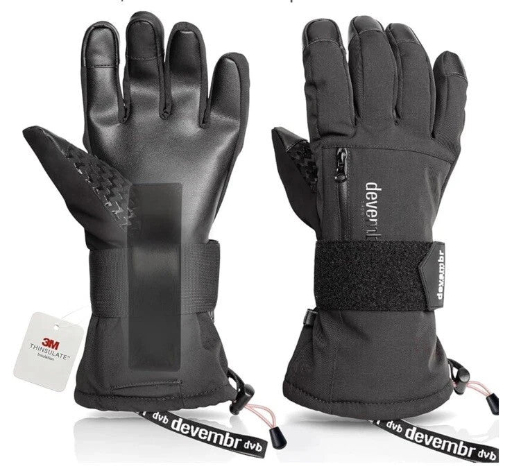 DEVEMBR Snowboarding SKI Warm Gloves Mittens Touch Screen Waterproof  S/M/L Size