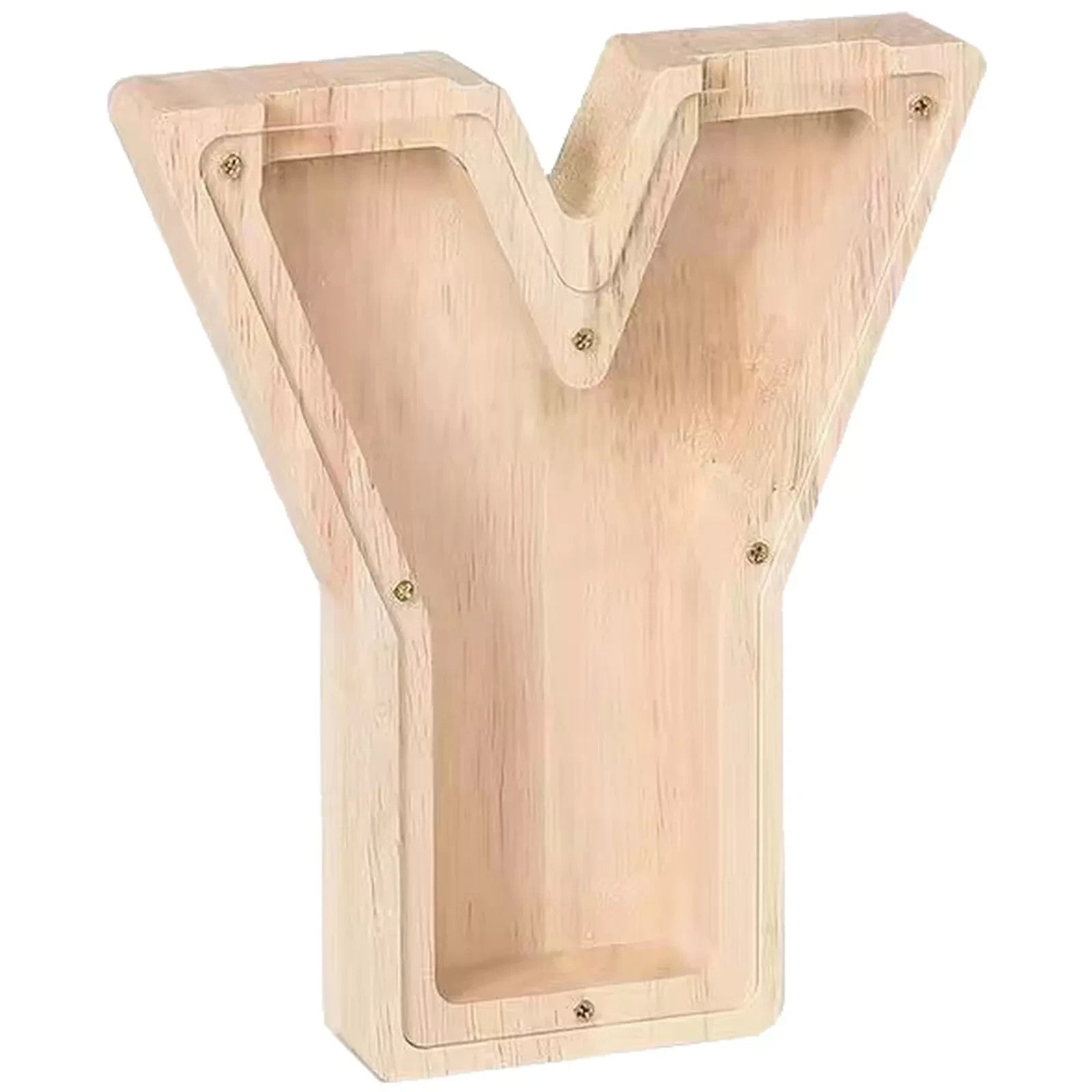 Wooden Letter Money Box A-Z - Standing Letters & Symbols Coin Saving Boxes