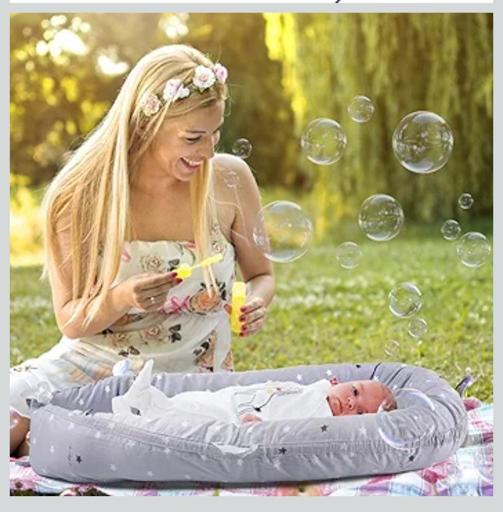 Baby Nest Pod for Newborn, Baby Lounger for 0-12 Months Boys Girls, 100% Cotton