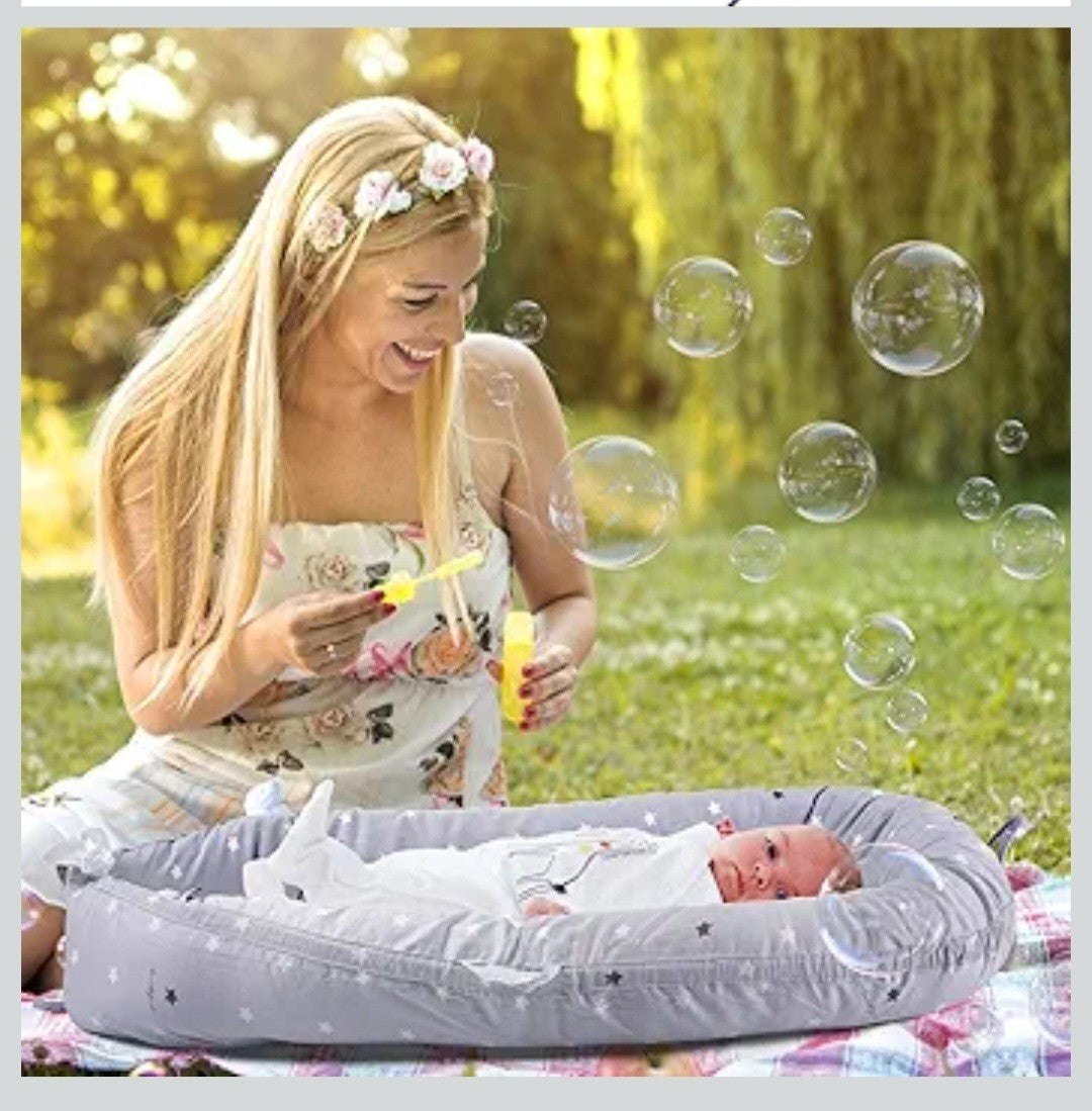 Baby Nest Pod for Newborn, Baby Lounger for 0-12 Months Boys Girls, 100% Cotton