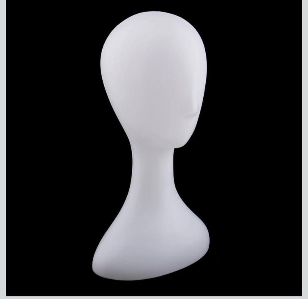 Abstract  Manikin Head for Hat Headset/Glasses /Hair Display Stand WHITE COLOUR