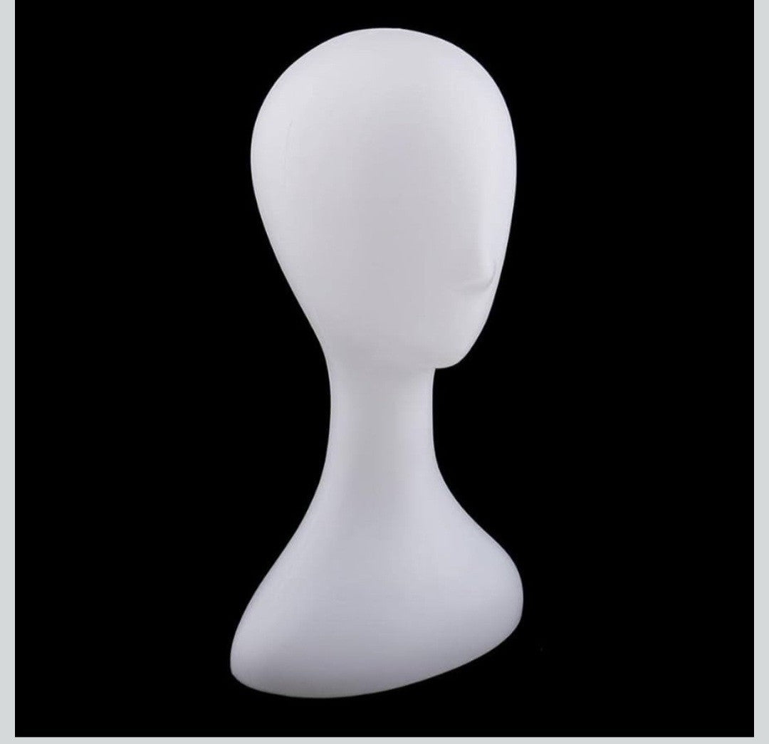 Abstract  Manikin Head for Hat Headset/Glasses /Hair Display Stand WHITE COLOUR