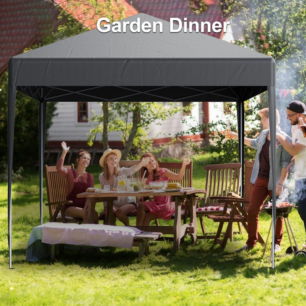 3X3M Heavy Duty Pop-up Gazebo Outdoor Garden Canopy Party Tent Adjustable -Grey
