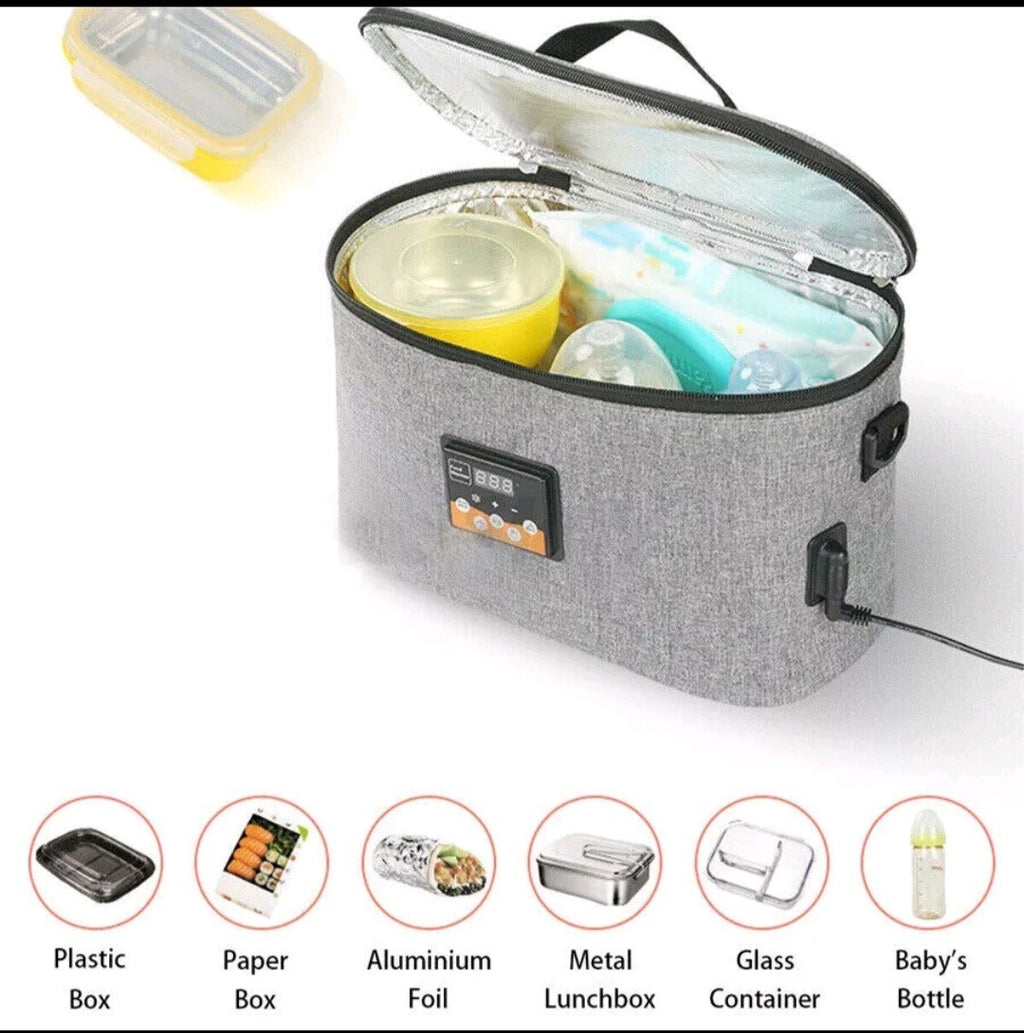 Portable 8L 12V Car Food Heating Bag Warmer Container LCD Digital Temp Display