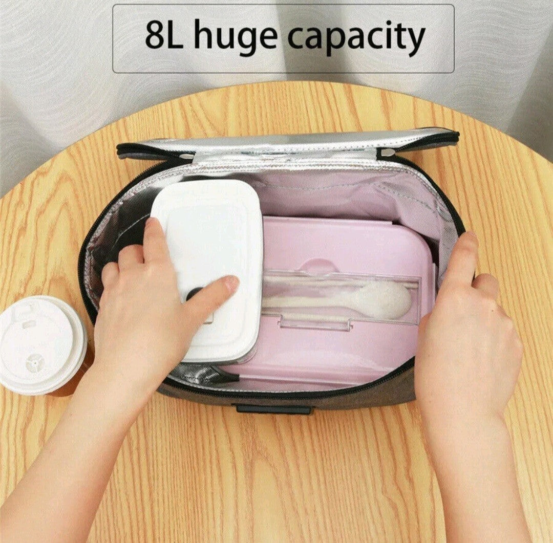 Portable 8L 12V Car Food Heating Bag Warmer Container LCD Digital Temp Display