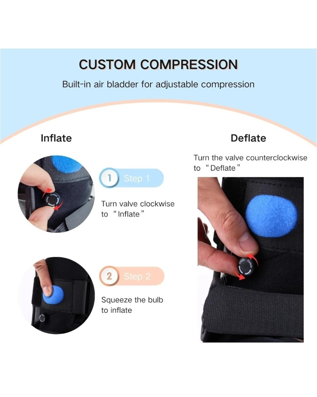 Mathgetin Air Walker Fracture Boot – Inflatable Orthopaedic Walking Boot Small