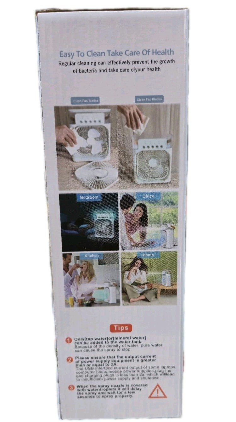 Portable Mini Air Cooler Mist Fan Humidifier – 3-in-1 Cooling Power for Any Room