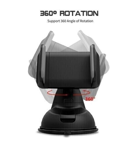 Car Phone Holder, In Car Suction Dash Windscreen Universal Mount 360