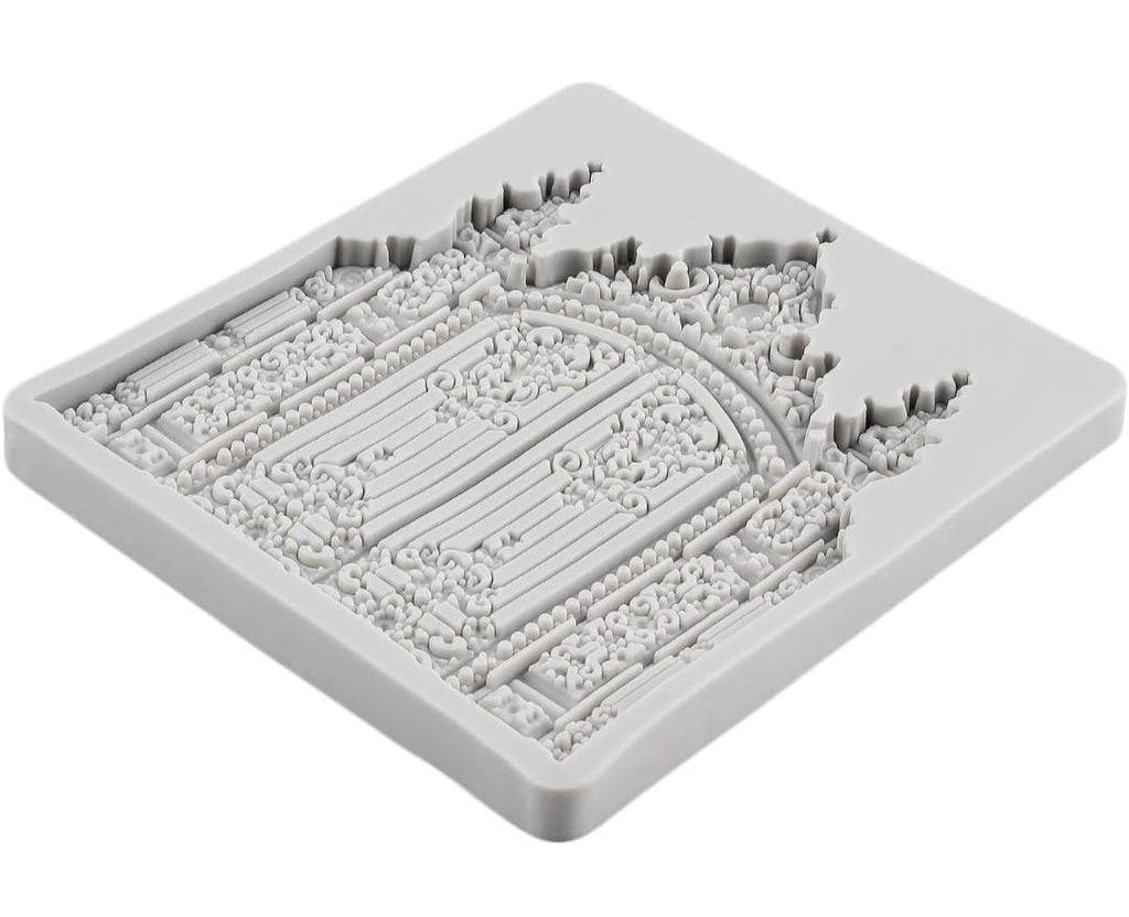 Castle Gate Silicone Fondant Mold For Cake Decorating/ Cupcake Topper 