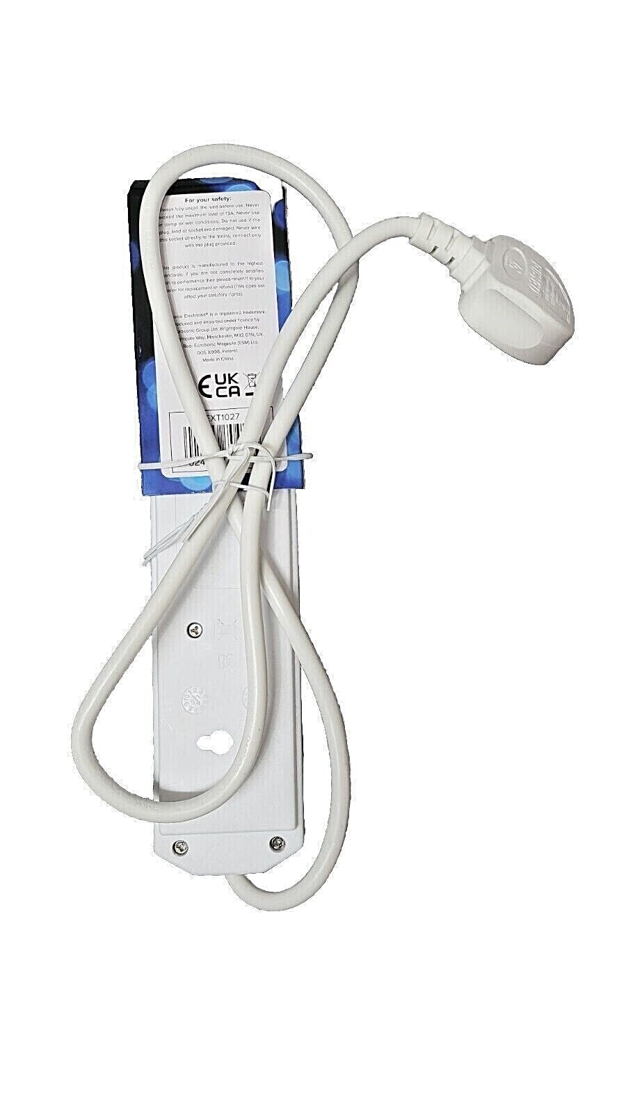 EXTENSION LEAD CABLE ELECTRIC MAINS POWER 3 Way, 4 Way, 6 Way GANG PLUG SOCKET