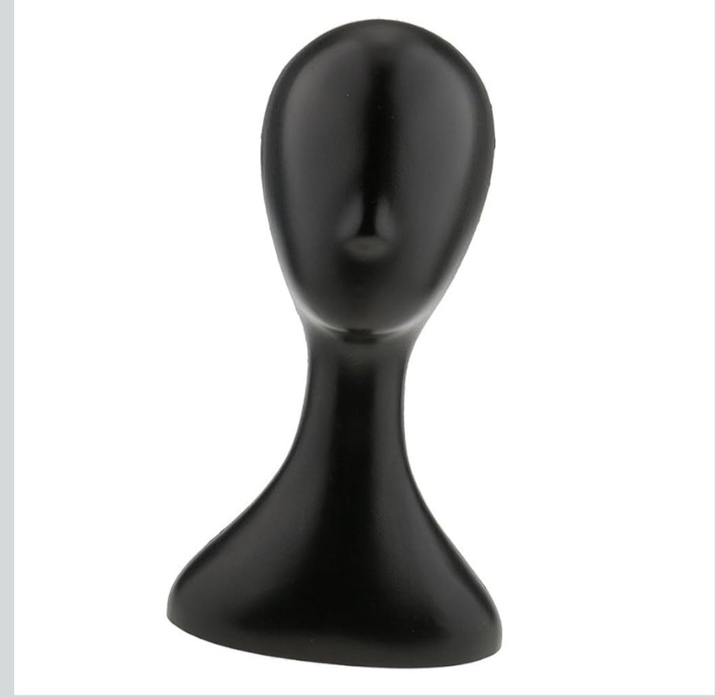 Abstract  Manikin Head for Hat Headset/Glasses /Hair Display Stand BLACK COLOUR