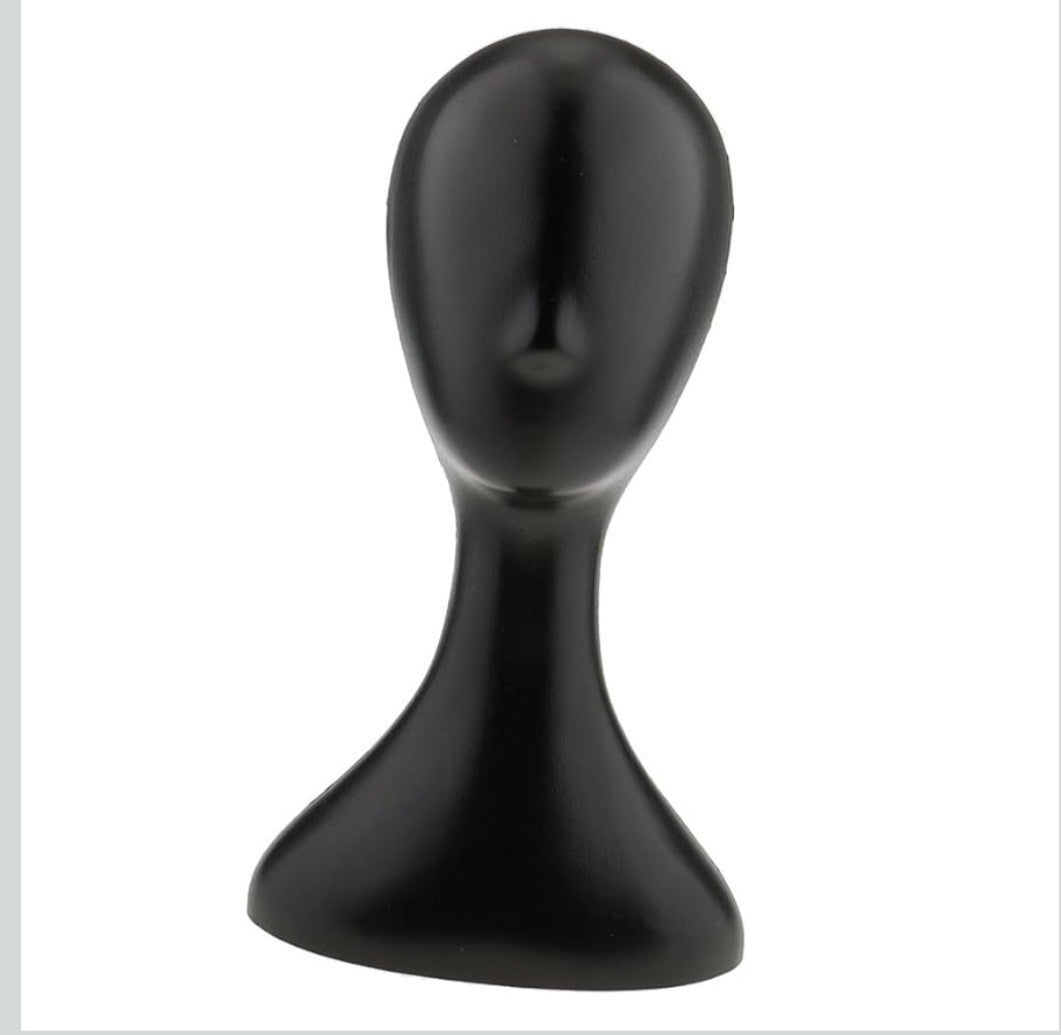 Abstract  Manikin Head for Hat Headset/Glasses /Hair Display Stand BLACK COLOUR