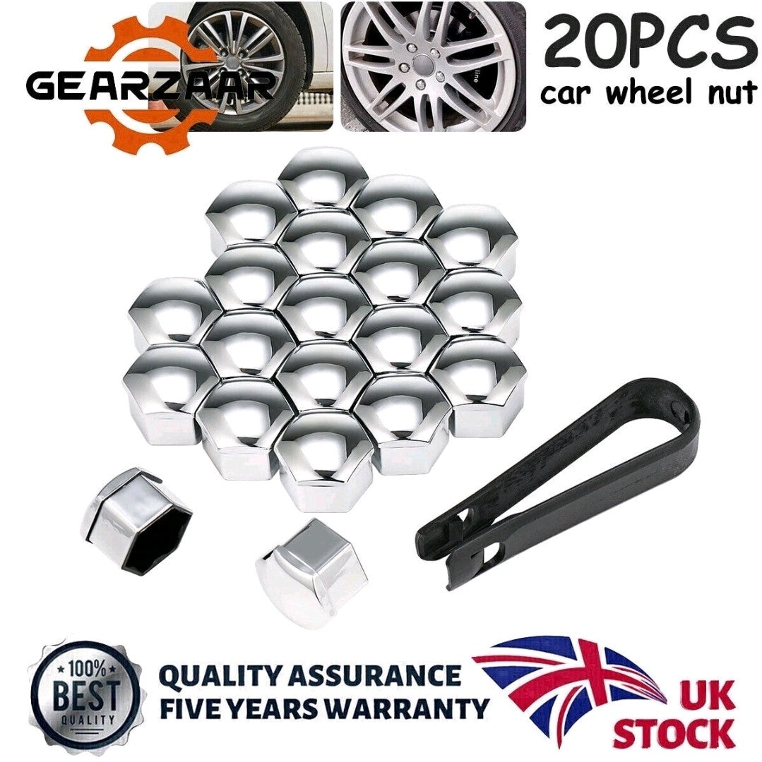 20pcs 21mm Hexagonal Nut Covers,Car Wheel Lug Nut Covers with Removal Tool Wheel