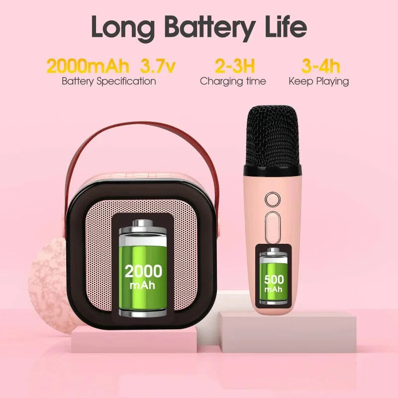 Wireless Bluetooth Speaker with Microphone Rechargeable Mini Speakers, Led Light