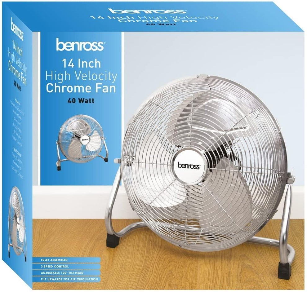 Metal Floor Fan 14” High Velocity 3 Speed Control Gym Industrial Home Workshop