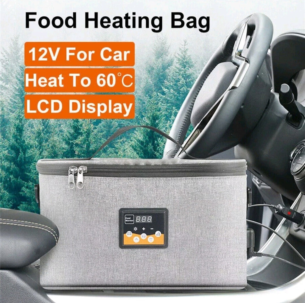 Portable 8L 12V Car Food Heating Bag Warmer Container LCD Digital Temp Display