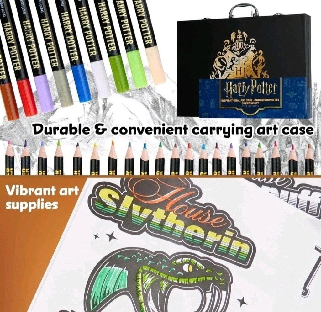 Harry Potter Art Case Large 130-Piece Colouring Crayons Set for Kids Present 