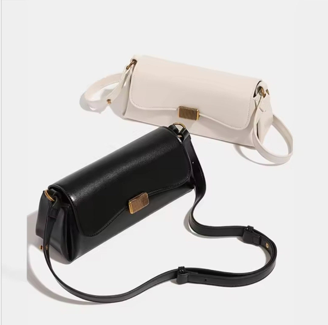 Womens Bag Genuine Leather Vintage Baguette Underarm Bag Crossbody Shoulder Bag