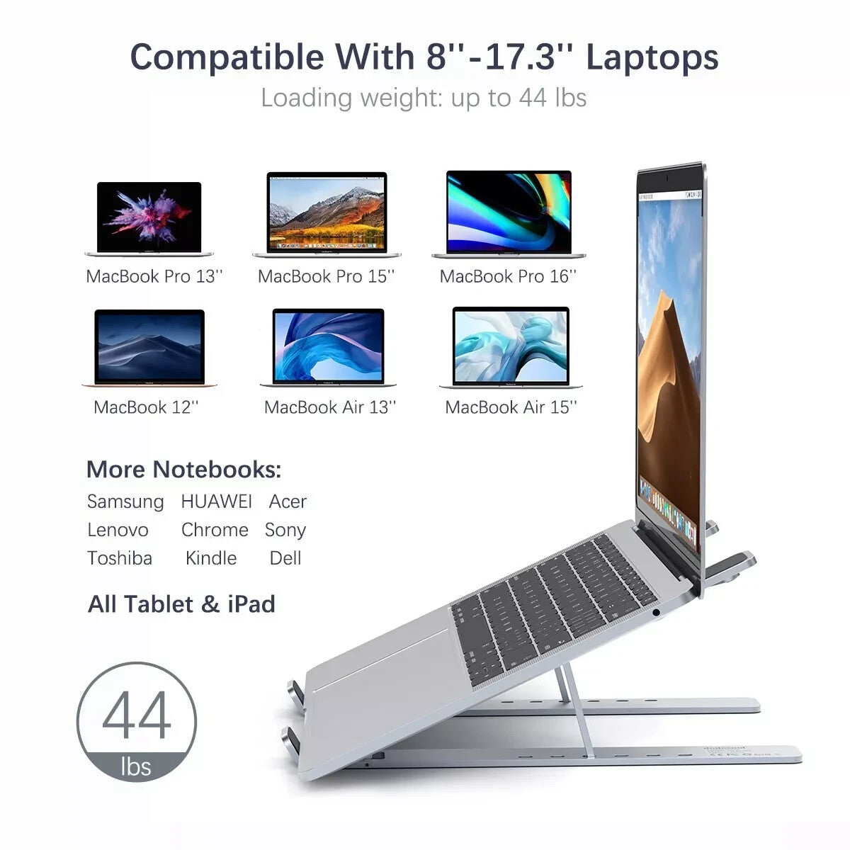 Portable Laptop Stand,Laptop Stand,Adjustable Aluminum Laptop Computer Stand Tab