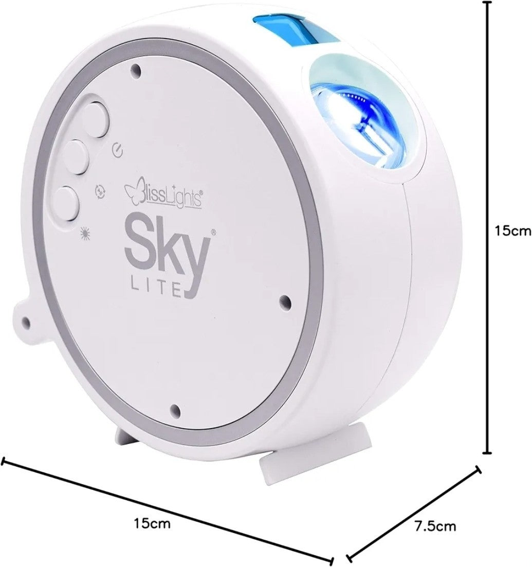 BlissLights Sky Lite Projector – Blue Stars / Blue Cloud Galaxy Lamp Night Light