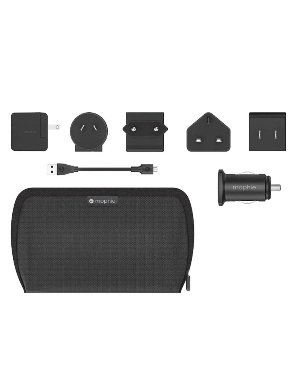 Global Travel Kit–Universal Wireless Charging Pad with Wall & Car Adapters,Cable