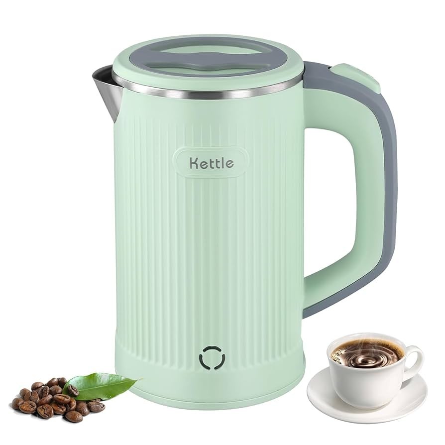Green 0.8L Electric Kettle-600W Fast Boil, Portable, Energy Efficient  Auto shut