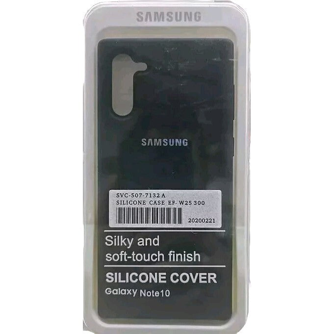 Samsung Official Genuine Silicone Case for Galaxy Note 10, Silicone Cover, Black